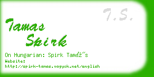 tamas spirk business card